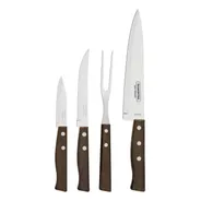 Set Asador 4 Piezas Cuchillo Trinche Tramontina Tradicional